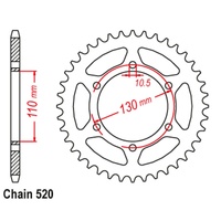 SuperSprox Rear Sprocket 40T for Kawasaki KLE300C VERSYS-X 300 2017-2021 >520