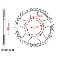 SuperSprox Rear Sprocket 44T 530 Pitch 11-27A-44