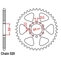 SuperSprox Rear Sprocket 38T for Suzuki DR200 1986-1991 >520