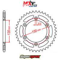 Supersprox Rear Sprocket 38T Yamaha YZ426F 2000-2002 11-428-38