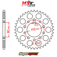 Supersprox Rear Sprocket 48T Honda VF750C2 1997-2000 11-438-48