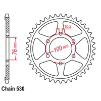 SuperSprox Rear Sprocket 42T for Suzuki GSX400F 1981-1983 >530