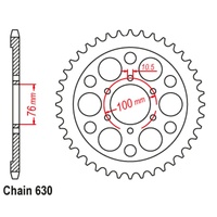 SuperSprox Rear Sprocket 41T for Suzuki GSX1100EF 1984-1986 >630