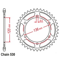 SuperSprox Rear Sprocket 38T for Yamaha XJ600 1984-1985 >530