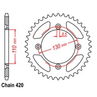 SuperSprox Rear Sprocket 55T for Honda CRF150RB BIG WHEEL 2007-2022 >420