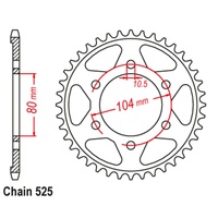 SuperSprox Rear Sprocket 40T for Kawasaki ZX-10R NINJA ABS 2011-2019 >525