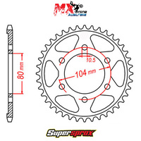 Supersprox Rear Sprocket 41T Kawasaki ZX9R F1-F2 2002-2003 11-503-41