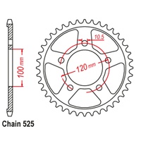 SuperSprox Rear Sprocket 46T for Aprilia 900 DORSODURO 2017-2019 >525