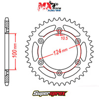 Supersprox Rear Sprocket 45T Ducati 851 BIPOSTO 1990 11-735-45