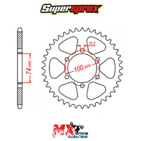 Supersprox Rear Sprocket 46T Hyosung GT250 2005-2011 11-HY4-46