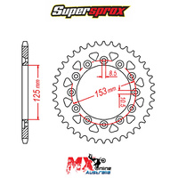 Supersprox Rear Sprocket 46T Honda XR600R 1991-2000 11-KAE2-46