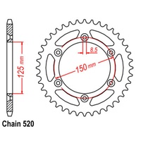 SuperSprox Rear Sprocket 40T for KTM 530 EXC 2008-2011 >520