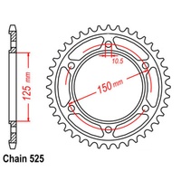 SuperSprox Rear Sprocket 42T for KTM 1050 ADVENTURE 2015-2016 >525