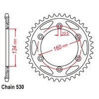 SuperSprox Rear Sprocket 41T for Honda CBR1000RR ABS 2008-2016 >530