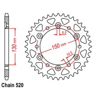 SuperSprox Rear Sprocket 47T for Honda NX650 DOMINATOR 1988-2000 >520