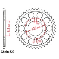 SuperSprox Rear Sprocket 43T for Honda NC750X 2016-2020 >520