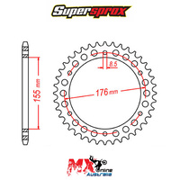 Supersprox Rear Sprocket 47T Triumph SPEED TRIPLE T509 1997-1999 11-TR2-47