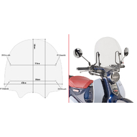 GIVI Windscreen for Honda SUPER CUB C125 2022-2024 (1168AA1168A)