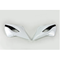 UFO Radiator Covers for Husqvarna FC 450 2014_2015 (OEM 14 White/Black)