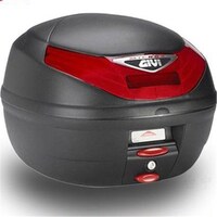 Givi Monolock Topcase -26L Black/Red - Includes Universal Plate (E260N901)