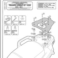 Givi Rear Rack Triumph Sprint GT 1050 2010 (Needs Plate) (SR227)