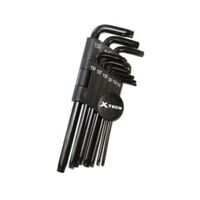 X Tech Allen Key Set 9Pcs Cr-V Metric Ball End