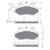 Goldfren Front Brake Pads for Husqvarna WR125 1993-1994 (K5 X2)