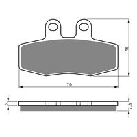 Goldfren Rear Brake Pads for Moto Guzzi V7 750 RACER 2011-2014 (S3 X2)