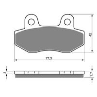 Goldfren Front Brake Pads for Hyosung GV650 2006-2014 (S3 X2)