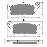 Goldfren Rear Brake Pads for Victory CROSS COUNTRY TOUR 2015-2017 (S3 X2)