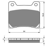 Goldfren Rear Brake Pads for Yamaha XJS900 DIVERSION 2000-2002 (S3 X2)