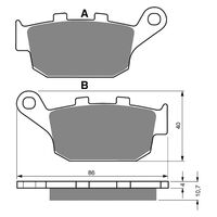 Goldfren Rear Brake Pads for Honda XL600V Transalp 1991-2000 (S3 X2)