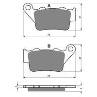 Goldfren Rear Brake Pads for Aprilia SL 750 SHIVER 2007-2010 (K5 X2)