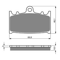 Goldfren Front Brake Pads for Kawasaki ZZR1100 1990-2001 (S3 X2)