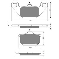 Goldfren Front Brake Pads for Kawasaki GPZ750 UNITRACK 1983-1987 (S3 X2)