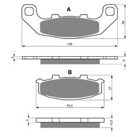 Goldfren Front Brake Pads for Kawasaki GPX400 1987-1988 (S3 X2)