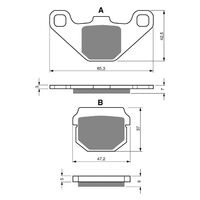 Goldfren Rear Brake Pads for CF Moto CF800-3 TRACKER 2013-2014 (K5 X2) GF047K5