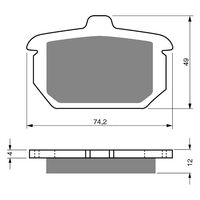 Goldfren Rear Brake Pads for Harley FLHT 1340 ELECTRA GLIDE 1985-1986 (S3 X2)