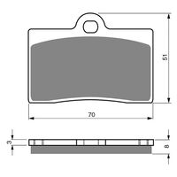 Goldfren Rear Brake Pads for Norton TT 1992 (S3 X2)