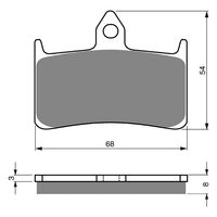 Goldfren Front Brake Pads for Honda NSR250 MC21 1990-1993 (S3 X2)