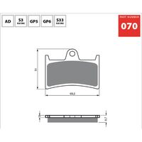 Goldfren Front Brake Pads for Yamaha XP500 T MAX 2008-2011 (GP5 X2)