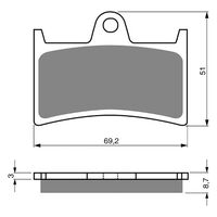 Goldfren Front Brake Pads for Yamaha XSR900 2017-2021 (S33 X2)