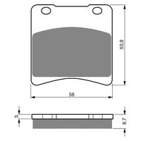 Goldfren Rear Brake Pads for Suzuki VL1500 INTRUDER 1998-2001 (S3 X2)