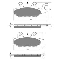 Goldfren Rear Brake Pads for Triumph TRIDENT 750 1996-1997 (S3 X2)