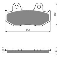 Goldfren Front Brake Pads for Honda XR350R 1984-1987 (K5 X2)