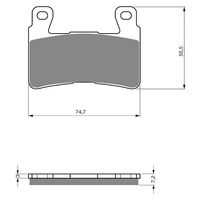 Goldfren Front Brake Pads for Honda CBR929RR FIREBLADE 2000-2001 (S3 X2)