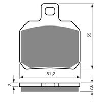 Goldfren Rear Brake Pads Piaggio/Vespa X9 500 EVOL ABS, I.E. 2004-2007 (S3 X2)