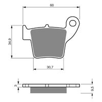 Goldfren Rear Brake Pads for Honda CRF150RB BIG WHEEL 2007-2021 (K5 X2)