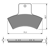 Goldfren Rear Brake Pads for Polaris Xpedition 325 2000-2001 (K5 X2)