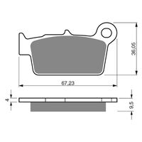 Goldfren Rear Brake Pads for BETA RR400 4T 2011-2014 (K5 X2)